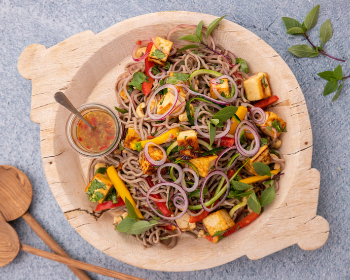 Tofu, Mango & Soba Noodle Salad