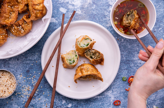 Crunchy Fried Gyoza With Spicy Dipping Sauce Recipe