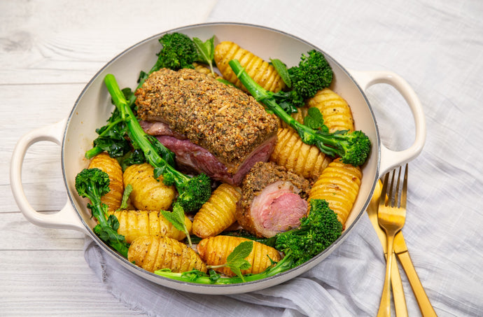 Mustard Caper Pecan Crumbed Lamb Recipe