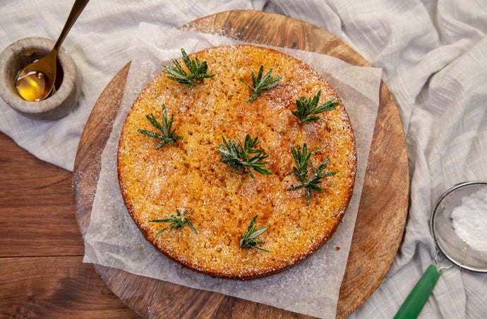 Rosemary, Lemon, Honey & Macadamia Oil Cake Recipe